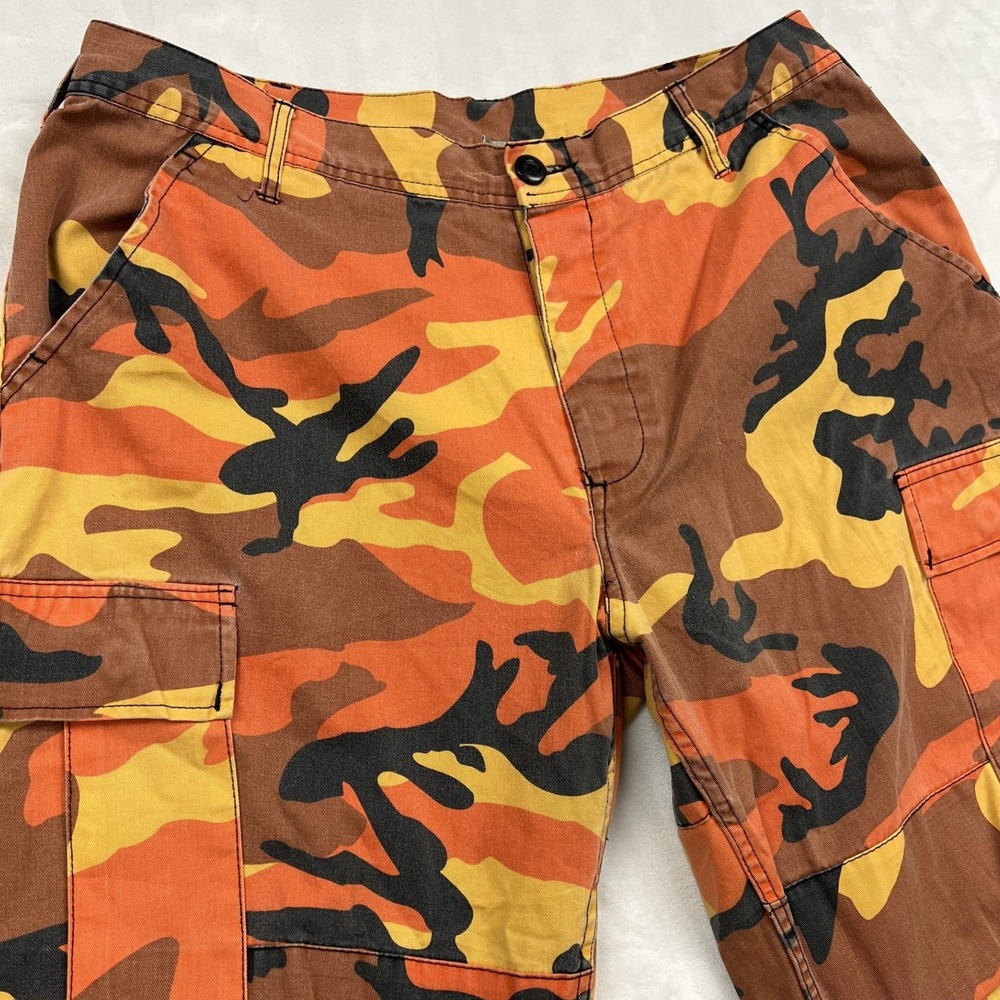Rothco BDU Cargo Pants Mens Large Regular Orange Camo Tactical Utility Trousers